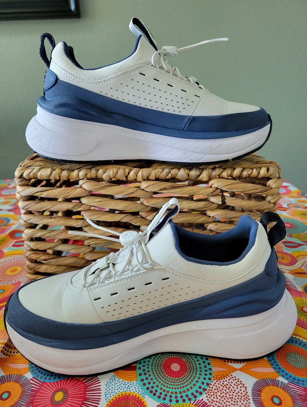 Clove Supercush™ Forte 2 Women's White/Navy Bungee Athletic Shoe Size 7 - Picture 3 of 10